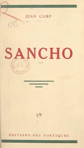 Sancho - Jean Camp - FeniXX réédition numérique