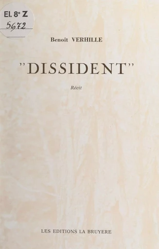 Dissident - Benoît Verhille - FeniXX réédition numérique