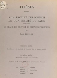 Contribution à la géochimie de l'uranium dans les granites intrusifs