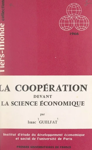 La coopération devant la science économique - Isaac Guelfat - FeniXX réédition numérique