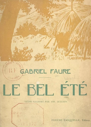 Le bel été - Gabriel Faure - FeniXX réédition numérique