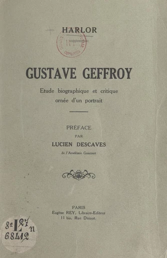 Gustave Geffroy -  Harlor - FeniXX réédition numérique