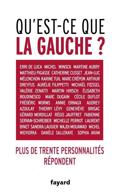 Qu'est-ce que la gauche ? -  Collectif - Fayard