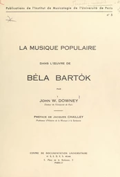 La musique populaire dans l'œuvre de Béla Bartók