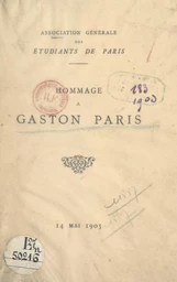 Hommage à Gaston Paris, 14 mai 1903