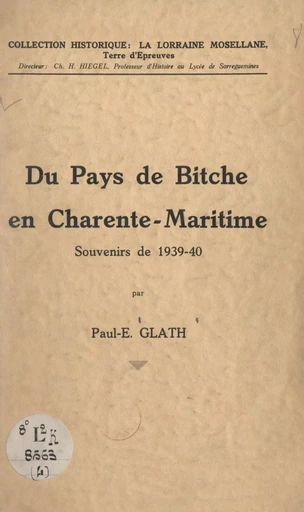 Du pays de Bitche en Charente maritime - Paul-Édouard Glath - FeniXX réédition numérique