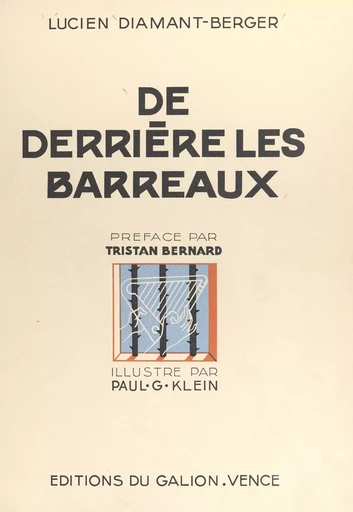 De derrière les barreaux - Lucien Diamant Berger - FeniXX réédition numérique