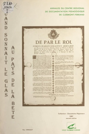 Quand sonnait le glas au pays de la Bête - Guy Crouzet - FeniXX réédition numérique