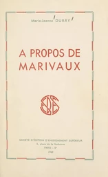 À propos de Marivaux