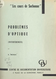 Problèmes d'optique (interférences)