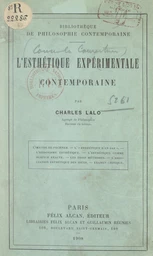 L'esthétique expérimentale contemporaine