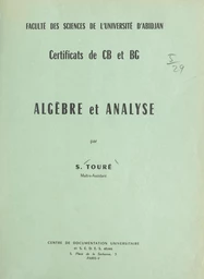 Algèbre et analyse