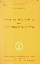 Forme et subjectivité dans l'esthétique kantienne