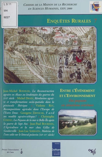 Enquêtes rurales (7). Entre l'événement et l'environnement, des paysans en situations extrêmes -  Collectif,  Pôle Sociétés et espaces ruraux - FeniXX réédition numérique