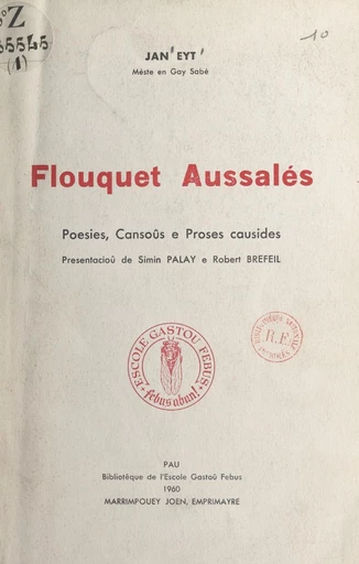 Flouquet aussalés - Jan Eyt - FeniXX réédition numérique