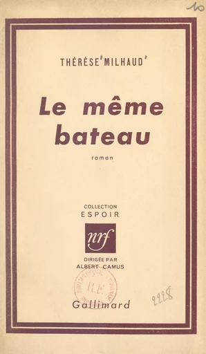 Le même bateau - Thérèse Milhaud - FeniXX réédition numérique