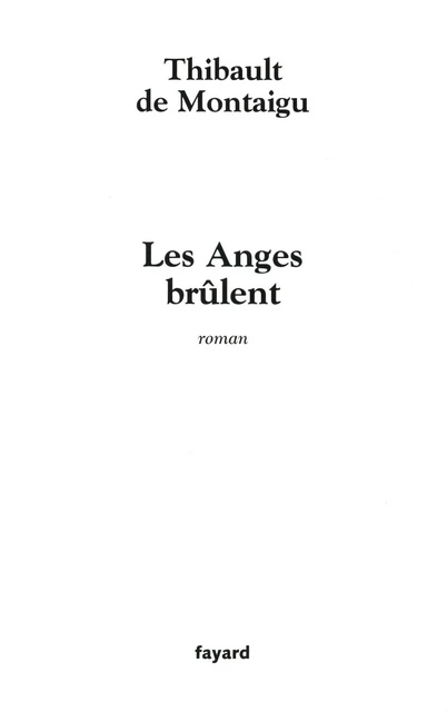 Les Anges brûlent - Thibault de Montaigu - Fayard