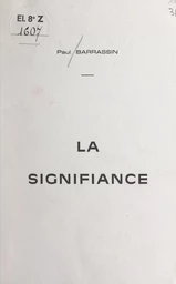 La signifiance