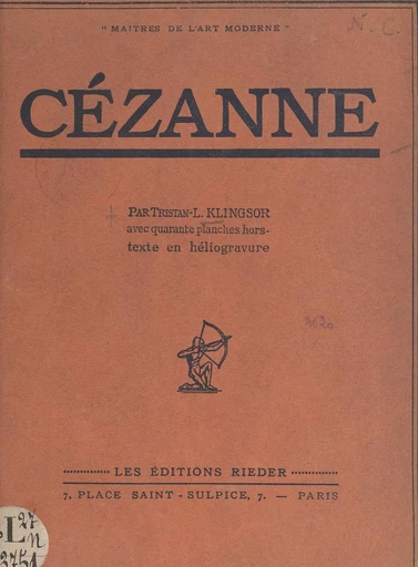 Cézanne - Tristan Klingsor - FeniXX réédition numérique