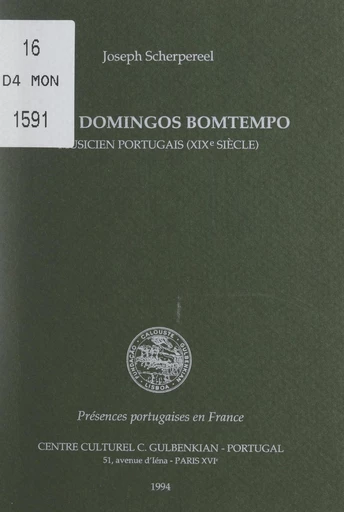 João Domingos Bomtempo, musicien portugais, XIXe siècle - Joseph Scherpereel - FeniXX réédition numérique