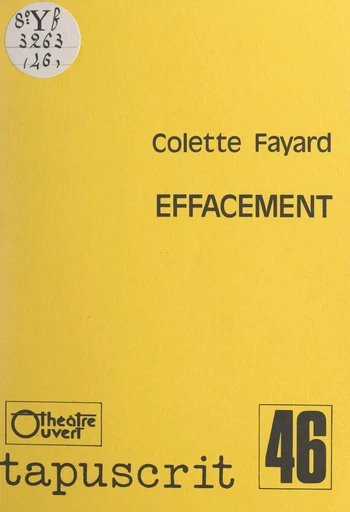 Effacement - Colette Fayard - FeniXX réédition numérique