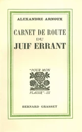 Carnet de route du Juif errant