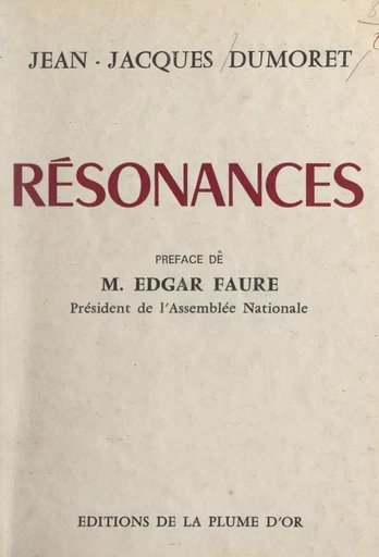 Résonances - Jean-Jacques Dumoret - FeniXX réédition numérique