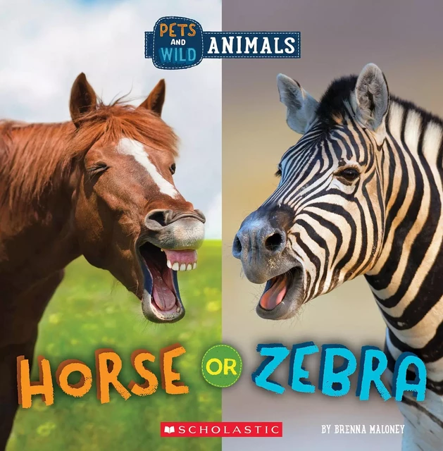 Horse or Zebra (Wild World: Pets and Wild Animals) - Brenna Maloney - Scholastic Inc.