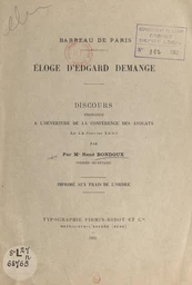 Éloge d'Edgard Demange