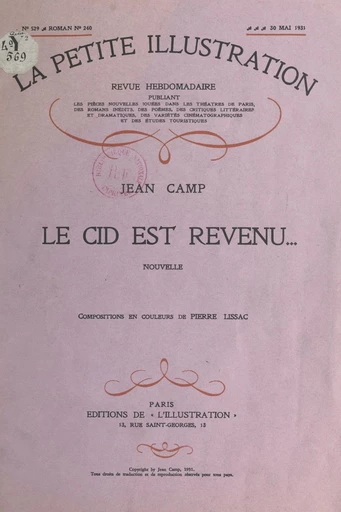 Le Cid est revenu... - Jean Camp - FeniXX réédition numérique