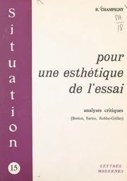 Pour une esthétique de l'essai