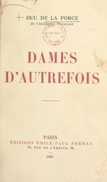 Dames d'autrefois