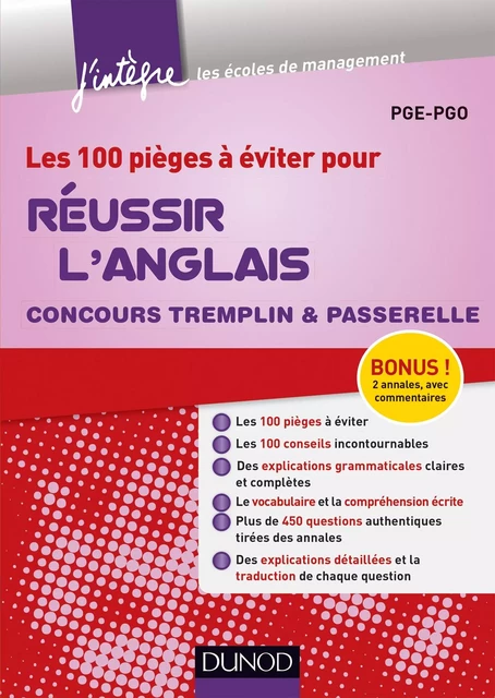 Les 100 pièges à éviter pour Réussir l'Anglais -  PGE-PGO, Paul Leitch - Dunod