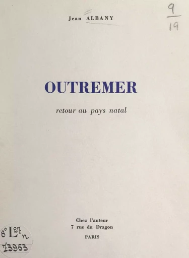 Outremer - Jean Albany - FeniXX réédition numérique