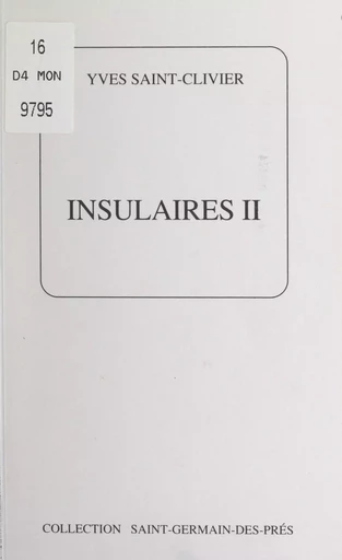 Insulaires II - Yves Saint-Clivier - FeniXX réédition numérique