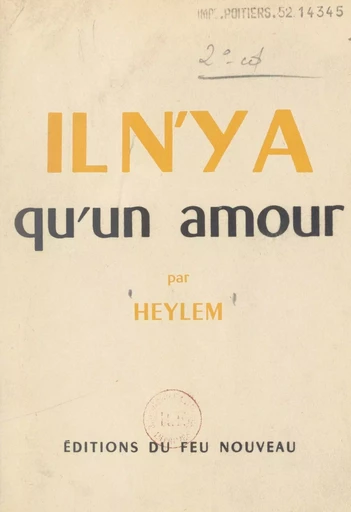 Il n'y a qu'un amour -  Heylem - FeniXX réédition numérique