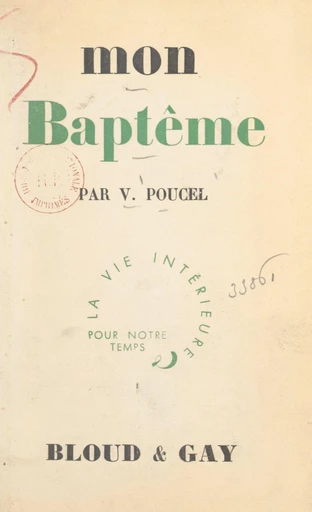 Mon baptême - Victor Poucel - FeniXX réédition numérique