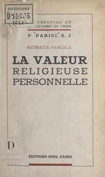 La valeur religieuse personnelle