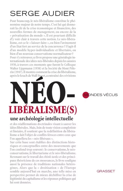 Néolibéralisme(s) - Serge Audier - Grasset