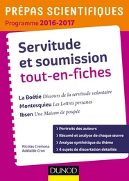 Servitude et Soumission tout-en-fiches - Prépas scientifiques 2016-2017