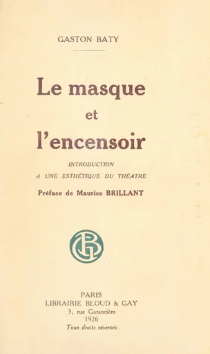 Le masque et l'encensoir - Gaston Baty - FeniXX réédition numérique