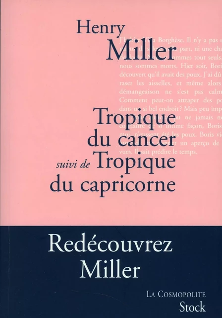 Tropique du Cancer suivi de Tropique du Capricorne - Henry Miller - Stock