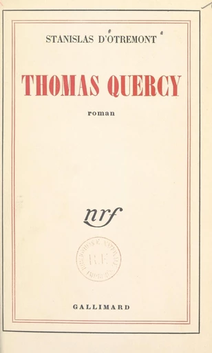 Thomas Quercy - Stanislas d'Otremont - FeniXX réédition numérique