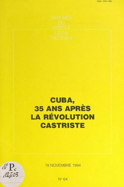 Cuba, 35 ans après la révolution castriste -  Cercle Léon Trotsky - FeniXX réédition numérique