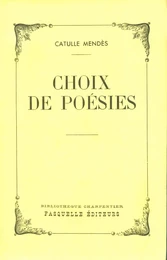 Choix de poésies