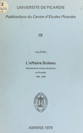 L'affaire Suleau - Yves Avril - FeniXX réédition numérique