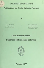 Les auteurs picards d'expression française et latine