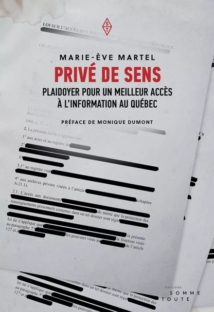 Privé de sens - Marie-Ève Martel - Productions Somme toute