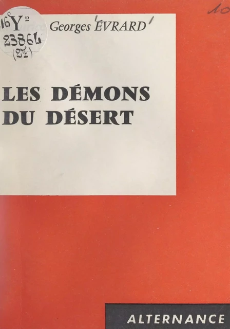 Les démons du désert - Maurice Georges Évrard - FeniXX réédition numérique