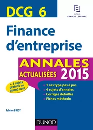 DCG 6 - Finance d'entreprise 2015